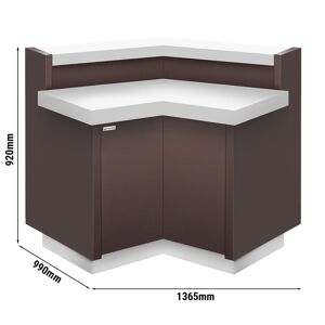 GGM Gastro - Table de caisse d'angle RIGA - 1360mm - 45° interieur
