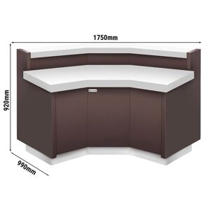 GGM Gastro - Table de caisse d'angle RIGA - 1750mm - 90° interieur