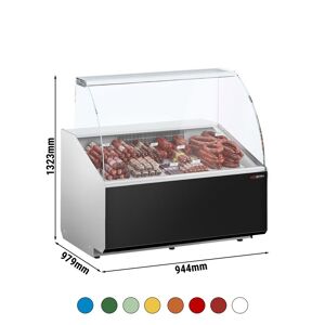 GGM Gastro - Comptoir refrigere - 1000mm - 280 Watt - Standard avec facade noire Noir