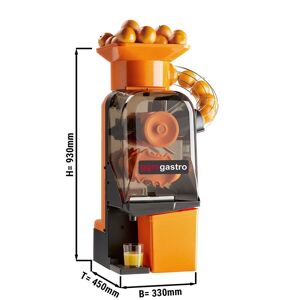 GGM Gastro - Presse-orange electrique - orange - alimentation automatique en fruits - Mode de nettoyage inclus Noir / Orange