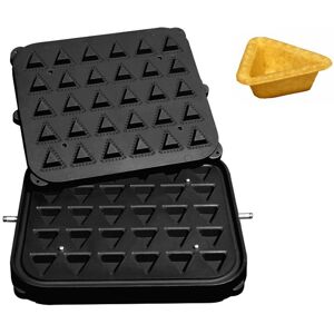 GGM Gastro - Plaques pour machine a tartelettes TMPIC - Forme tartelette : Triangle - 51x51mm Noir