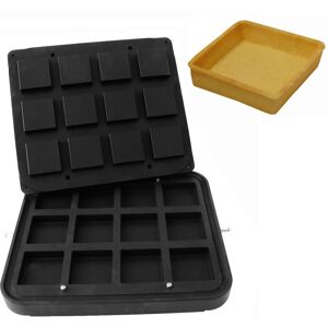 GGM Gastro - Plaques pour machine a tartelettes TMPIC - Forme tartelette : Carre - 72x72mm Noir