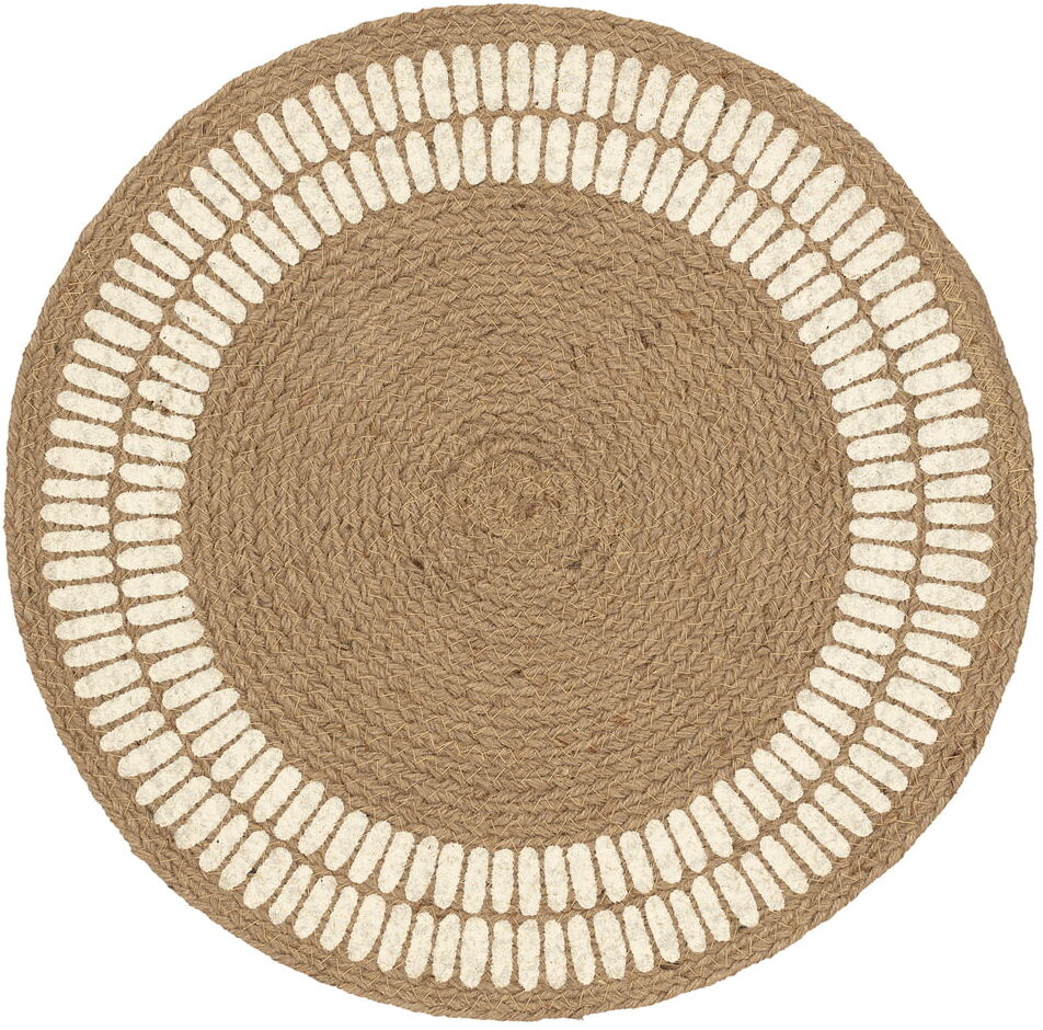 Marimekko - Alku Tischset Ø 38 cm, jute / off-white