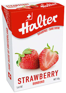 Halter Bonbon Suisse Sans Sucre Fraise 40g