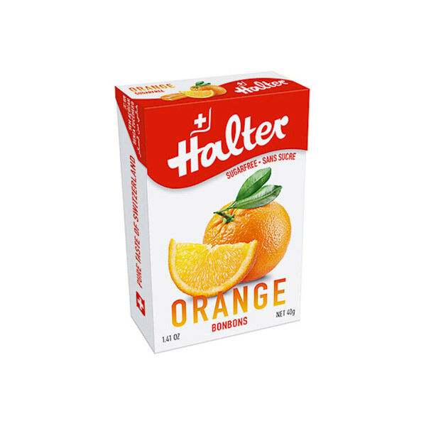 Halter Bonbon Suisse Sans Sucre Orange 40g