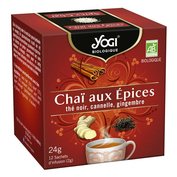 Yogi Biologique Yogi Infusions Chaï aux Épices Bio 12 sachets