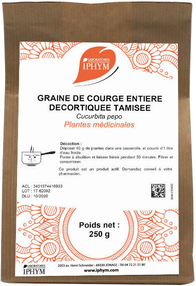 Iphym Vrac Courge Graine Décortiquée Entière 250g