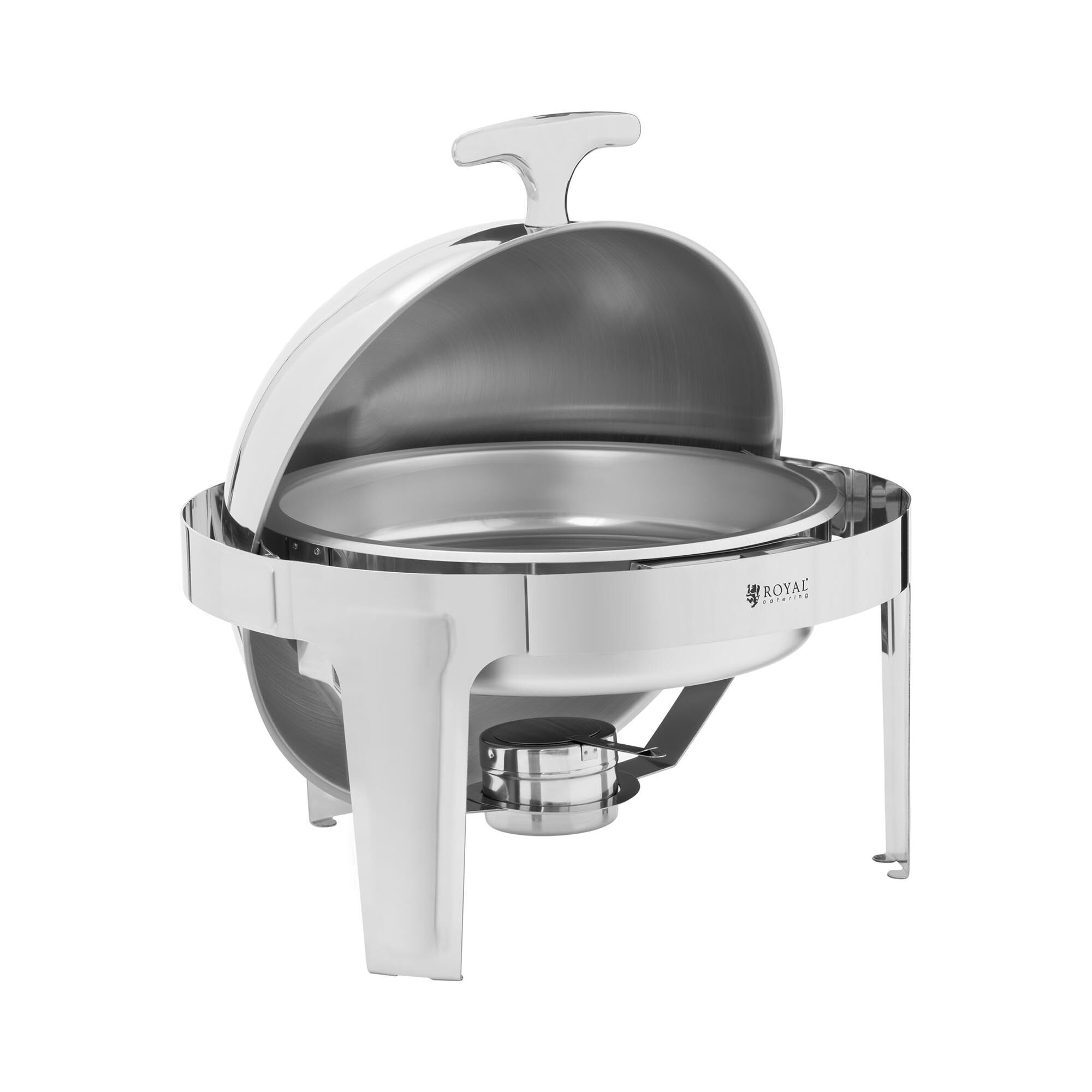 Royal Catering Chafing dish semi-sphérique - 6 l - Brûleur à pâte inclus RCDB-6R