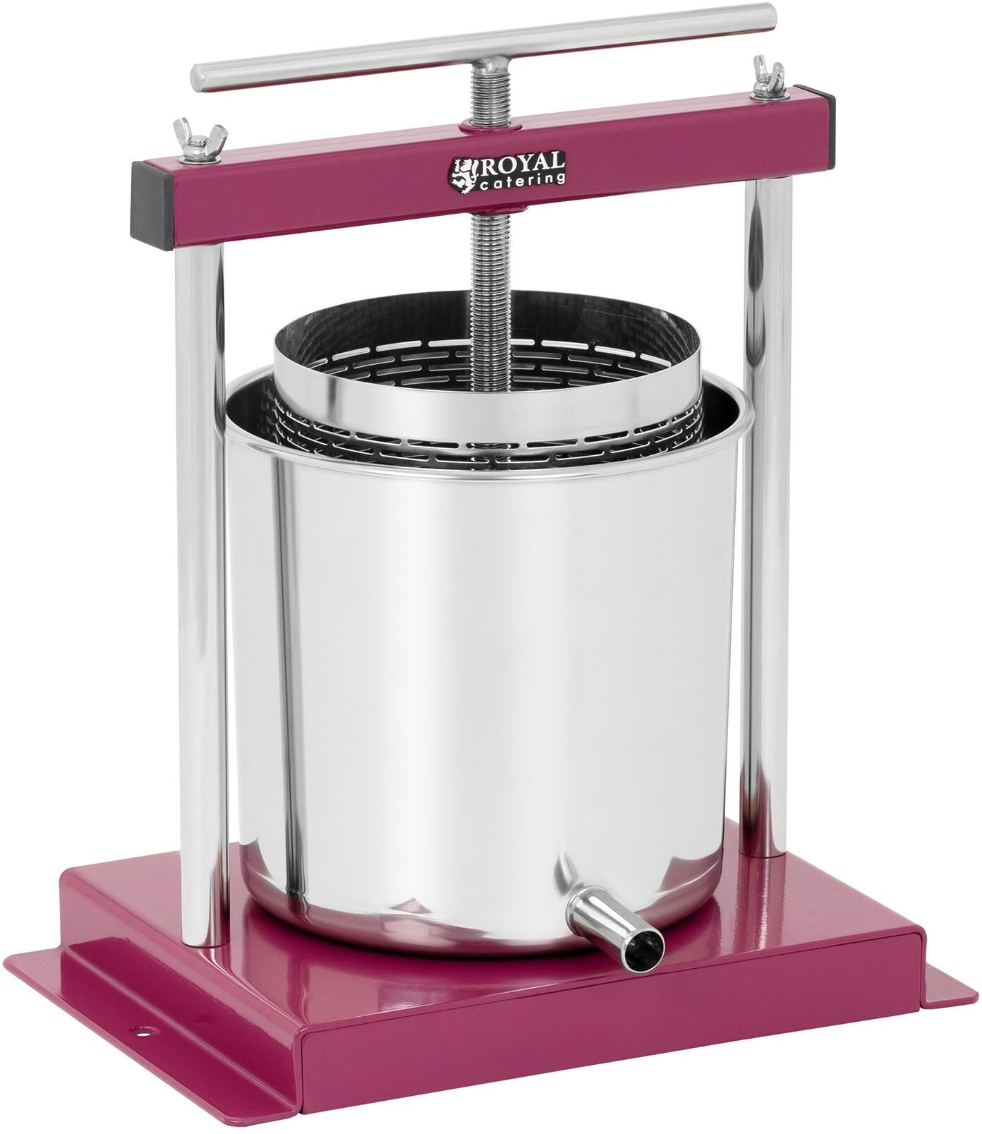 Royal Catering Pressoir inox - 4,5 l - Cuve et déversoirs inclus RCWP-4.5L