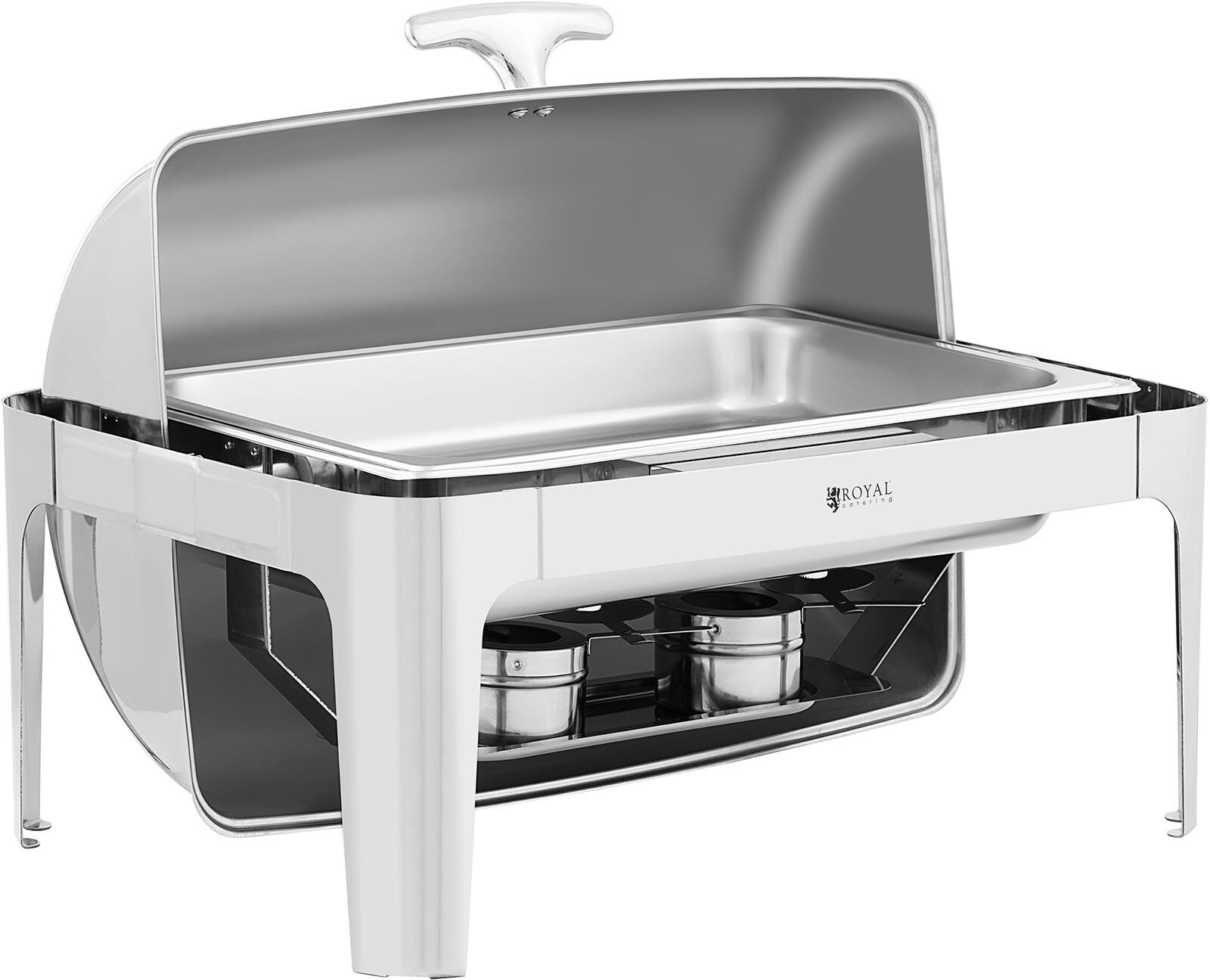 Royal Catering Chafing Dish - GN 1/1 - Royal Catering - 8,5 l - 2 bruleurs - Couvercle basculant RCCD-RT4_9L