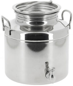 Apiculture.net - Matériel apicole français Fût inox 5 L avec robinet inox