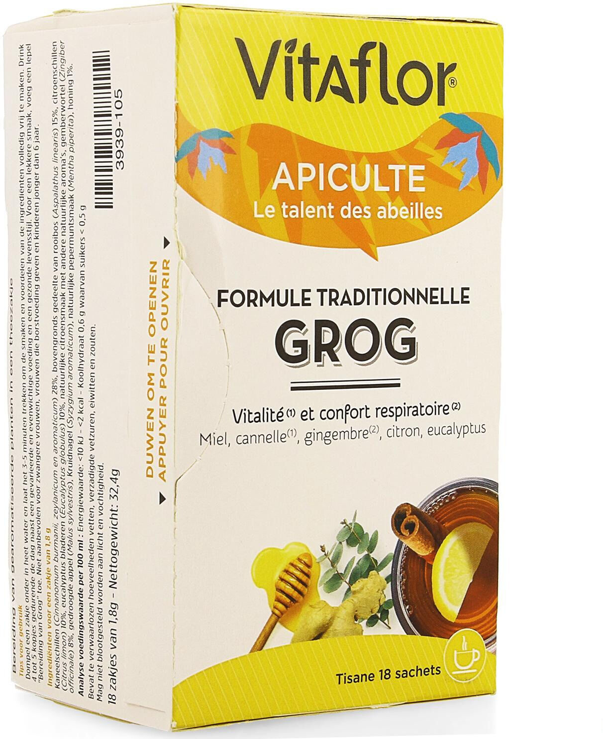 Vitaflor Grog Formule Traditionnelle Infusion 18 Sachets