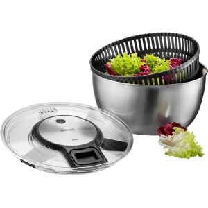 GEFU Salatschleuder »SPEEDWING®«, Edelstahl, Ø 27 cm, Inhalt 5 Liter silberfarben/schwarz