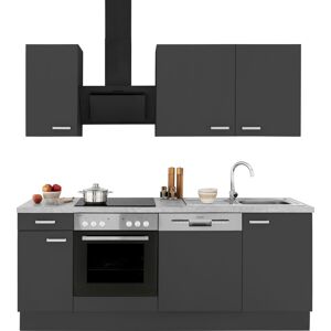 OPTIFIT Küchenzeile »Parma«, ohne E-Geräte, Breite 210 cm Küche: anthrazit/athrazit-specksteingrau + Korpus: anthrazit + Arbeitsplatte: specksteingrau