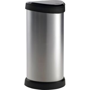 Curver Mülleimer »Decobin«, 1 Behälter, 40 Liter silberfarben/schwarz