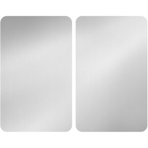 WENKO Herd-Abdeckplatte »Silberfarben«, (Set, 2 tlg.), für alle Herdarten silberfarben/grau
