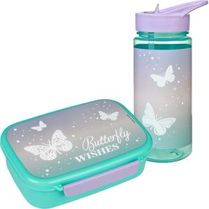 Scooli Lunchbox »Brotzeitdose & Trinkflasche, Butterfly Wishes«, (Set, 2... Butterfly Wishes