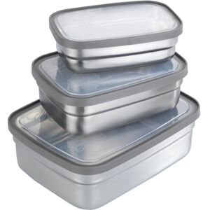 Maximex Lunchbox, (Set, 3 tlg.), Edelstahl silberfarben