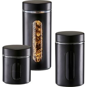 Zeller Present Vorratsglas »Style«, (Set, 3 tlg.) schwarz