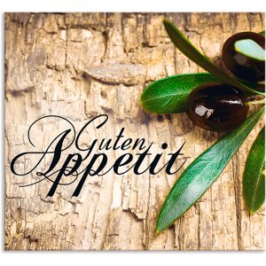 Artland Küchenrückwand »Oliven Guten Appetit«, (1 tlg.), Alu Spritzschutz mit... braun Größe