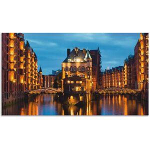 Artland Küchenrückwand »Teil der alten Speicherstadt in Hamburg«, (1 tlg.),... blau Größe