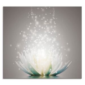 Artland Küchenrückwand »Magie der Lotus-Blume«, (1 tlg.), Alu Spritzschutz... grau Größe