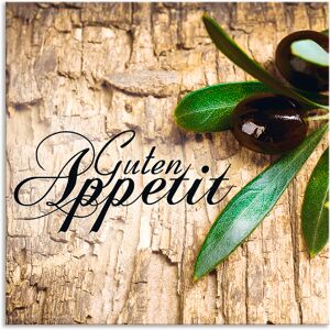 Artland Küchenrückwand »Oliven Guten Appetit«, (1 tlg.), Alu Spritzschutz mit... braun Größe