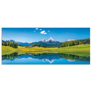 Artland Küchenrückwand »Landschaft in den Alpen«, (1 tlg.), Alu Spritzschutz... blau Größe