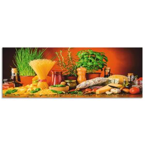 Artland Küchenrückwand »Mediterranes und italienisches Essen«, (1 tlg.), Alu... bunt Größe