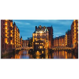 Artland Küchenrückwand »Teil der alten Speicherstadt in Hamburg«, (1 tlg.),... blau Größe