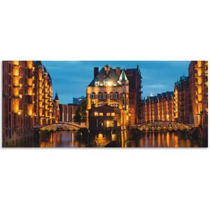 Artland Küchenrückwand »Teil der alten Speicherstadt in Hamburg«, (1 tlg.),... blau Größe