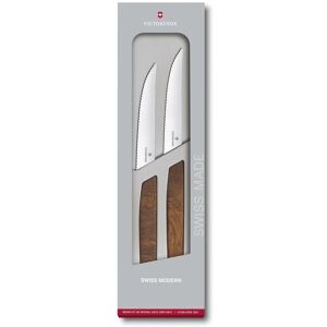 Victorinox Steakmesser, (Set, 2 tlg.) braun/silberfarben Größe