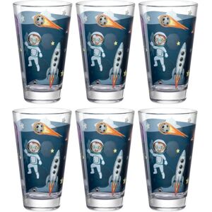 LEONARDO Kinderbecher »Avventura Weltall 300ml«, (6 tlg.) Dunkelblau, Transparent, weiss Größe