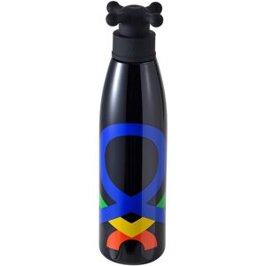 United Colors of Benetton Trinkflasche »Trinkflasche«, (2 tlg.) schwarz mit mehrfarbigem Logo Größe 500 ml