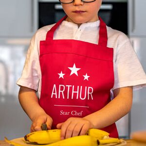 smartphoto Personalisierte Kinderschürze bedrucken lassen   Farbe Rot   Kochschürze für Kinder mit Foto oder Wunschtext selbst gestalten