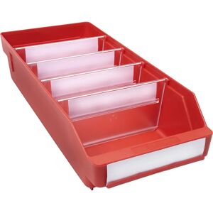 STEMO Regalkasten aus hochschlagfestem Polypropylen, rot, LxBxH 400 x 180 x 95 mm, VE 20 Stk