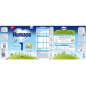 Humana Bundle 4er-Pack Anfangsmilch 1 750g weiss unisex