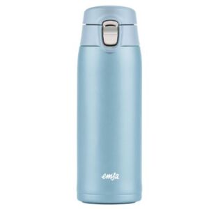 Emsa TRAVEL MUG light Thermobecher (hellblau, 0,4 Liter, Flip-Deckel) /