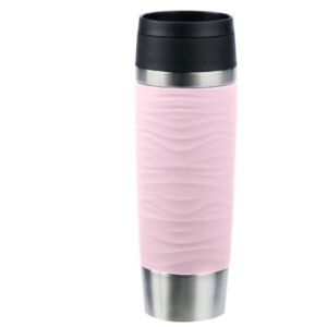 Emsa TRAVEL MUG Waves Grande Thermobecher (hellrosa/edelstahl, 0,5 Liter) /