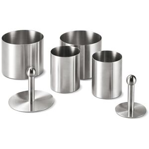 4 Vorspeisen- und Dessertringe - Tchibo - Silber Stahl   unisex