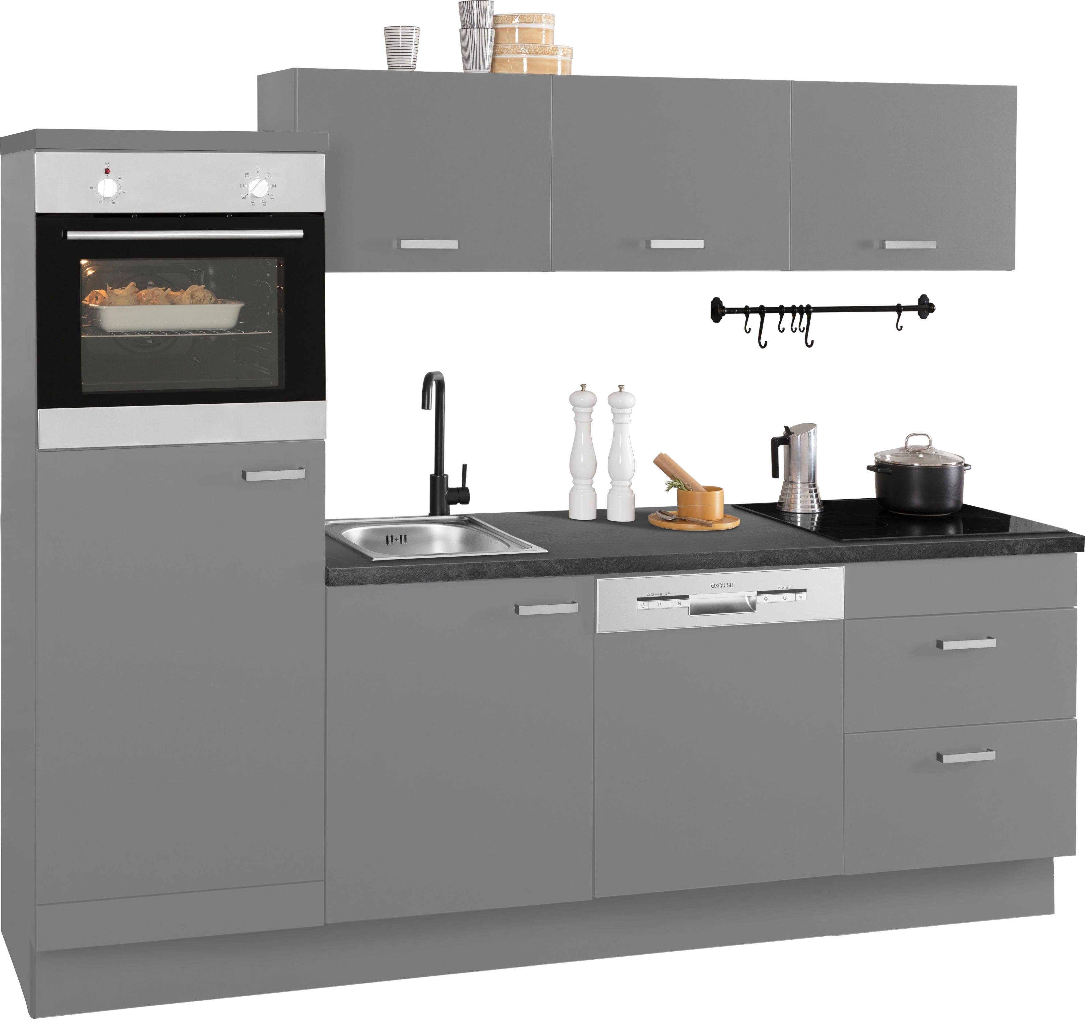 OPTIFIT Küchenzeile »Parma«, ohne E-Geräte, Breite 240 cm grau
