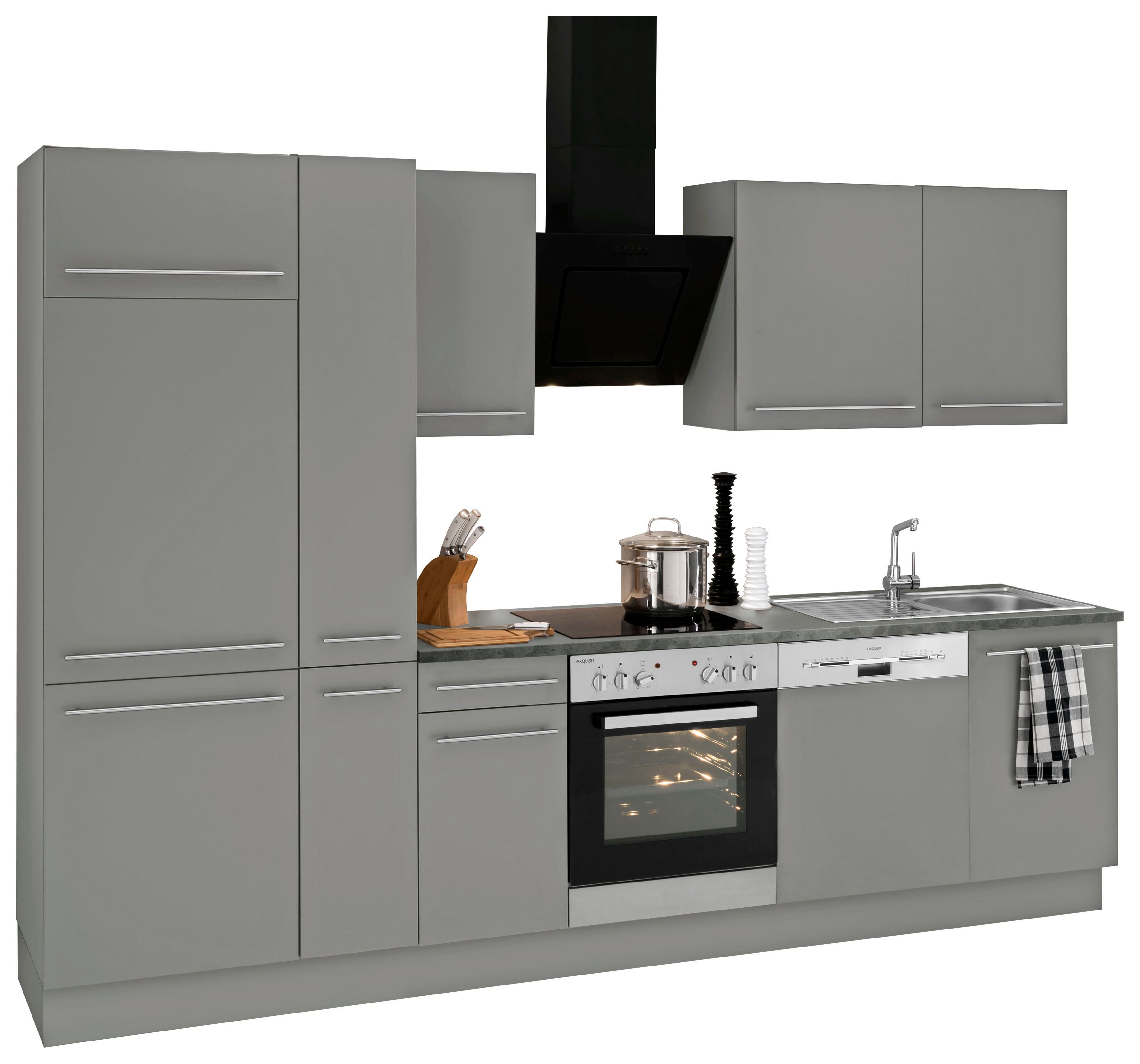 OPTIFIT Küchenzeile »Bern«, ohne E-Geräte, Breite 300 cm, mit... grau