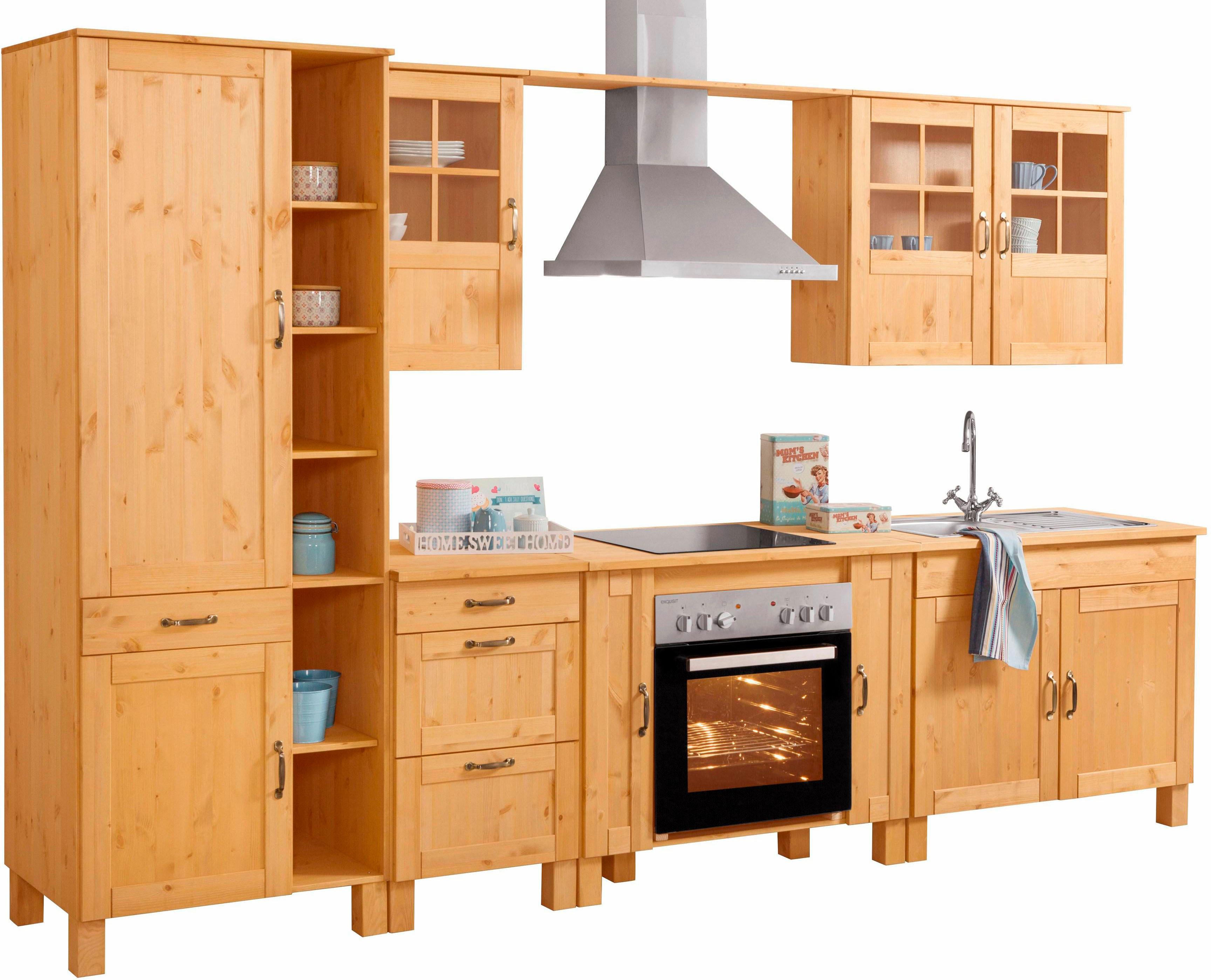 Home affaire Küchen-Set »Alby«, ohne E-Geräte, Breite 325 cm, aus massiver... beige