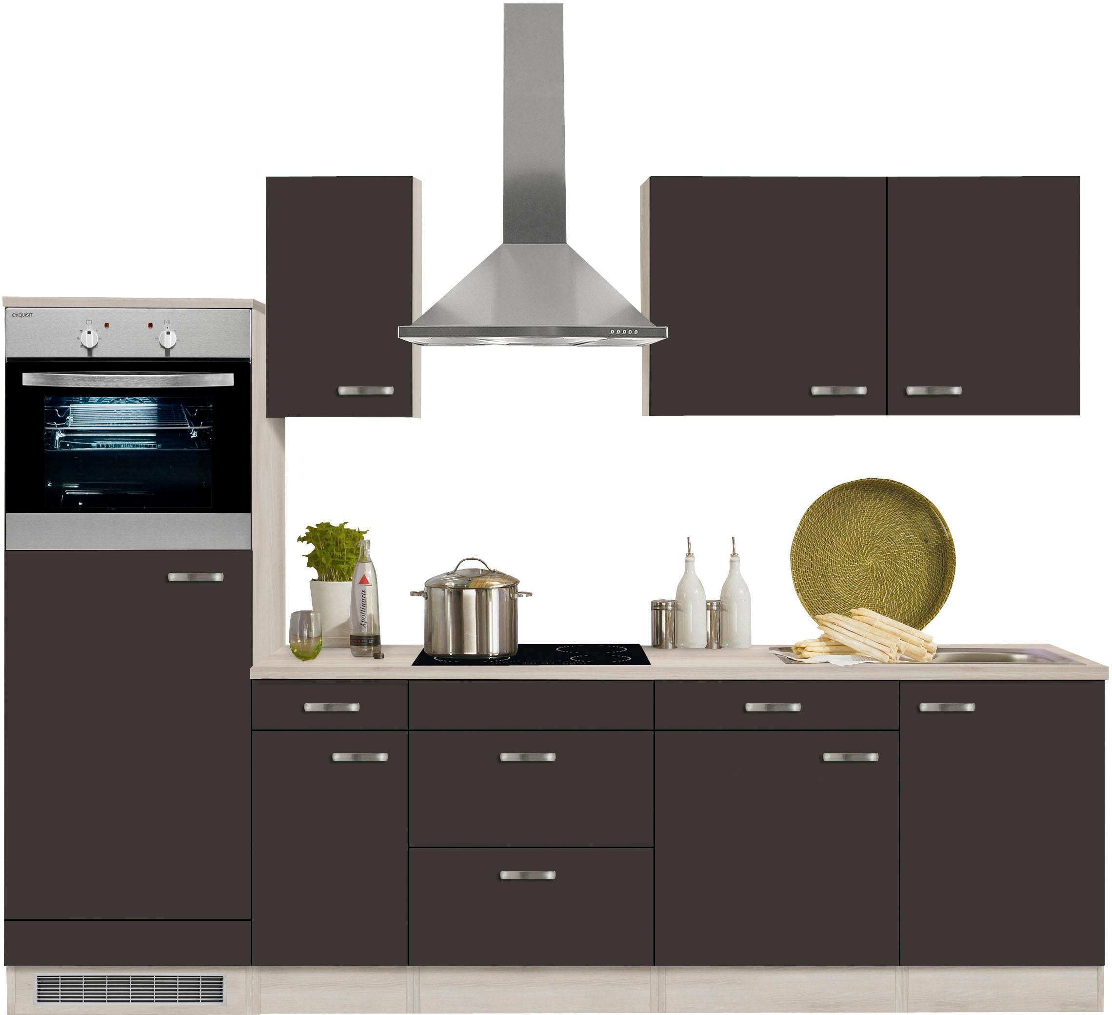 OPTIFIT Küchenzeile »Faro«, ohne E-Geräte, Breite 270 cm grau