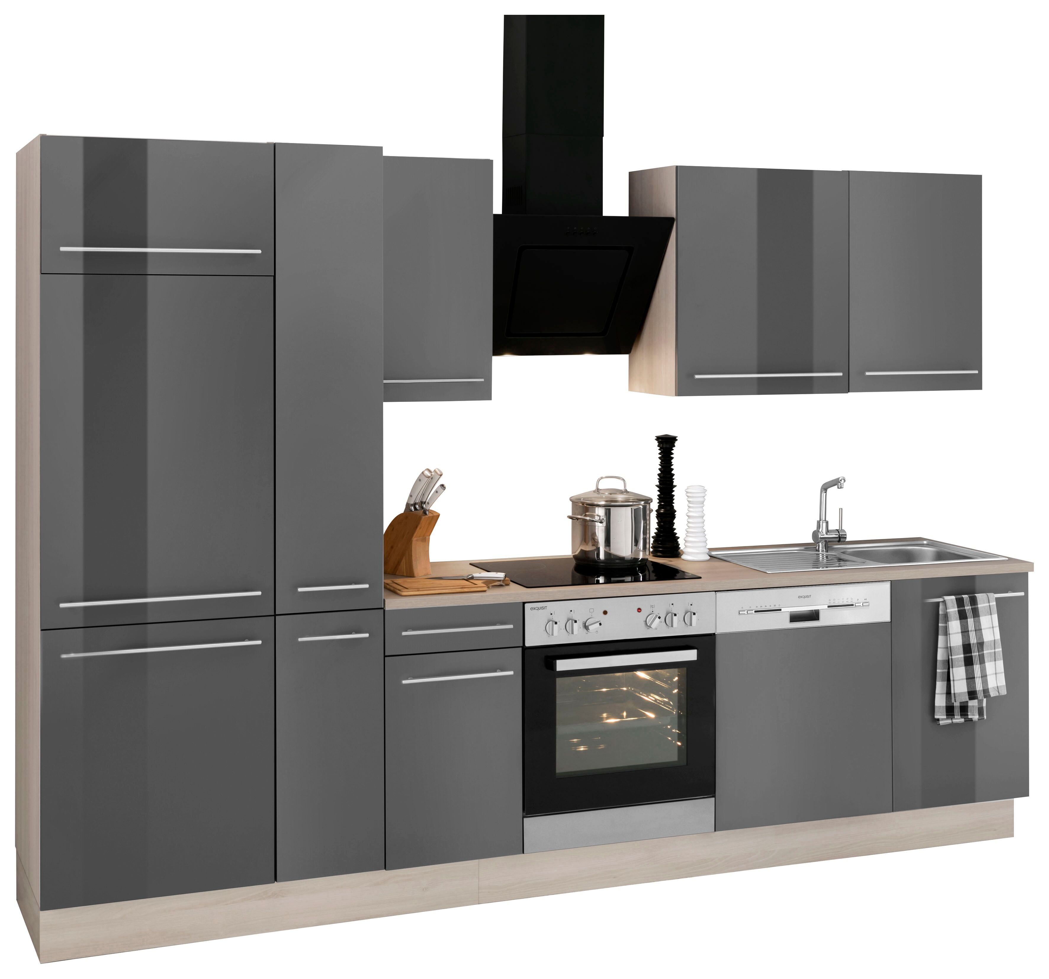 OPTIFIT Küchenzeile »Bern«, ohne E-Geräte, Breite 300 cm, mit... grau