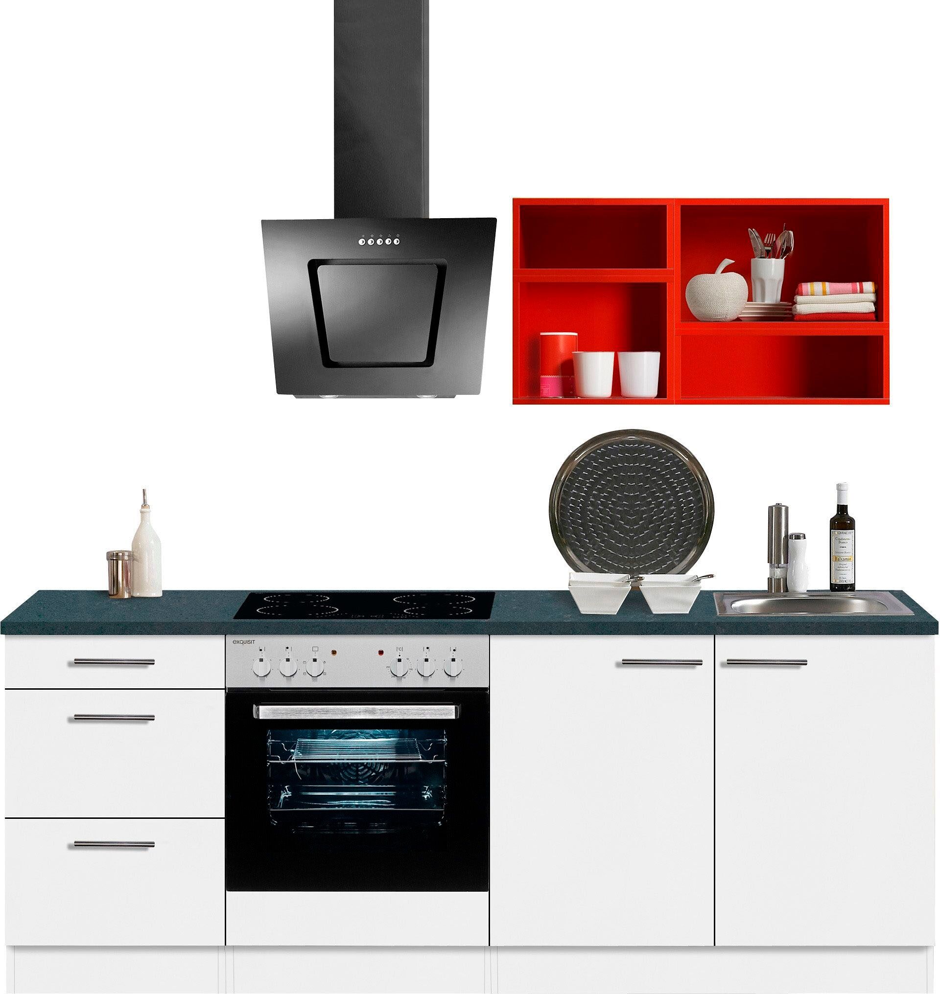 OPTIFIT Küchenzeile »Mini«, ohne E-Geräte, Breite 210 cm schwarz