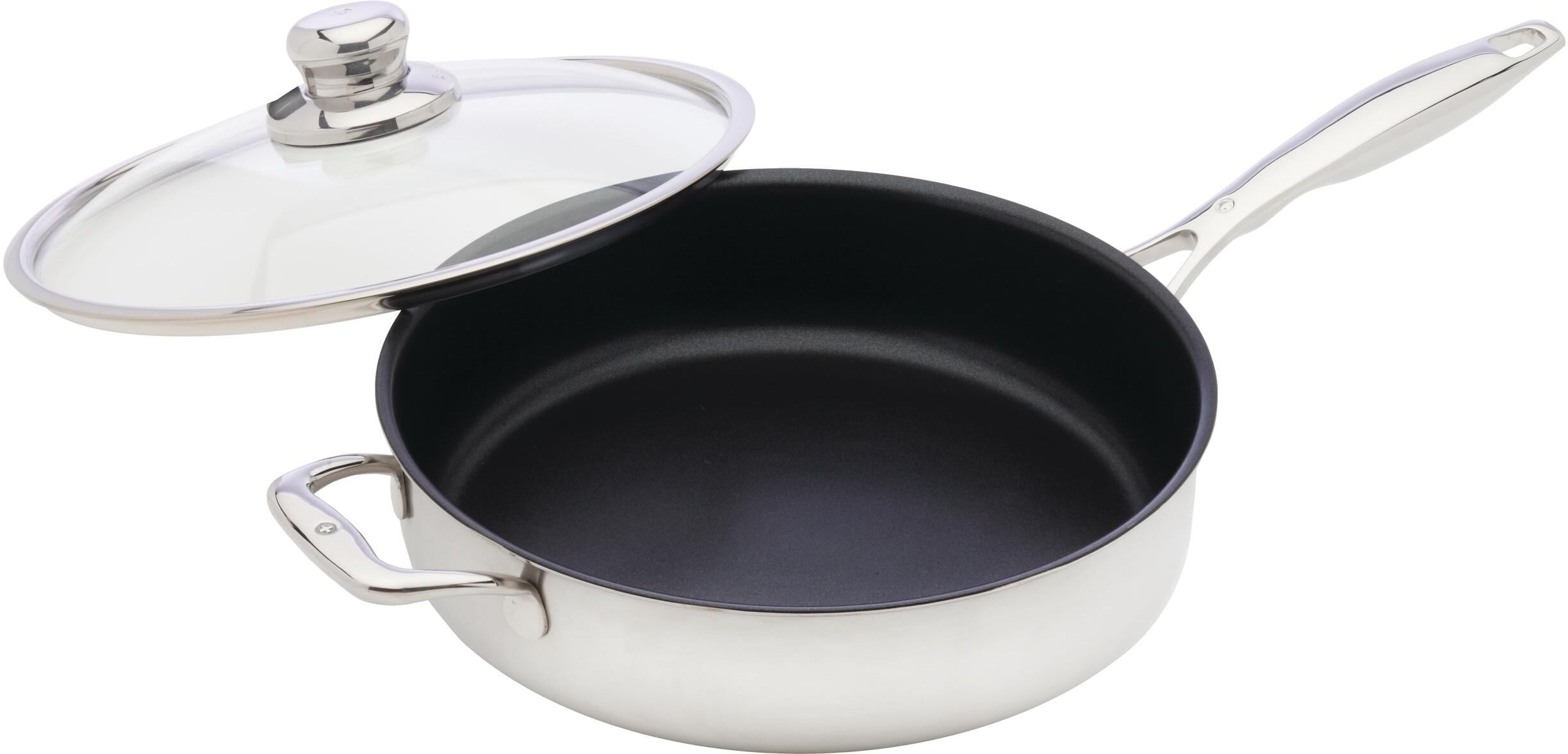 Swiss Diamond Bratpfanne »XD Nonstick Clad mit Deckel 28 cm«, Edelstahl silberfarben Größe