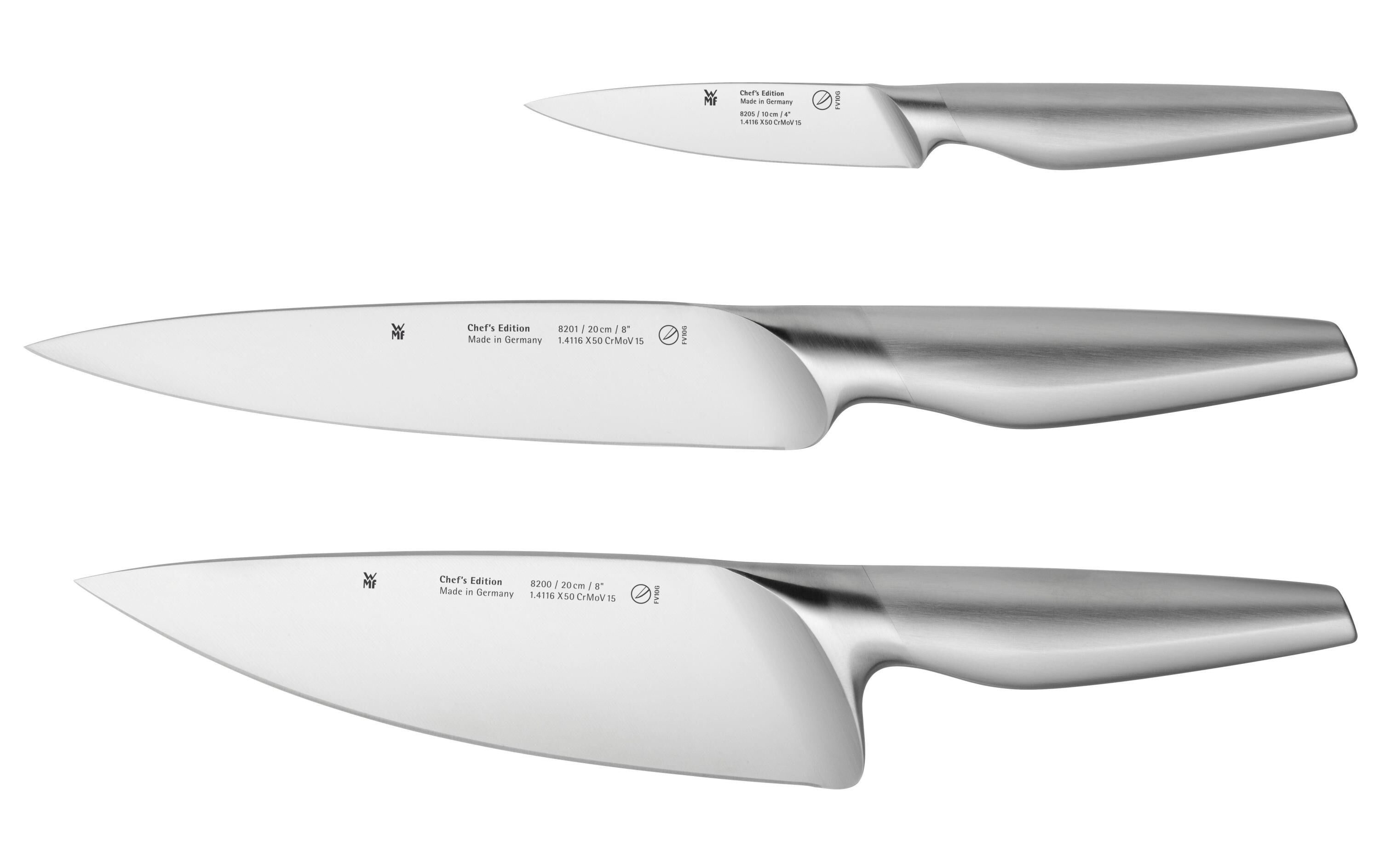WMF Messer-Set »Chef Edition, Silberfarben«, (3 tlg.) silberfarben Größe
