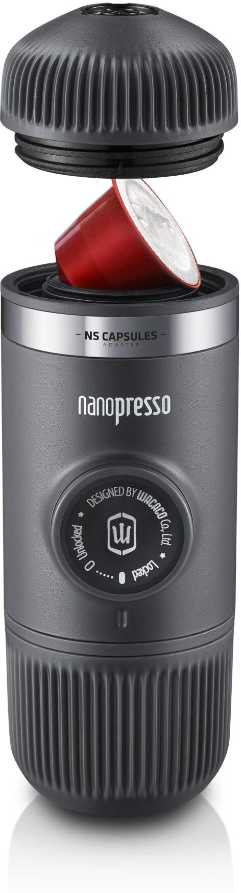 Wacaco Reisekaffeemaschine »Nanopresso«, Bundle mit Nespresso Adapter grau Größe