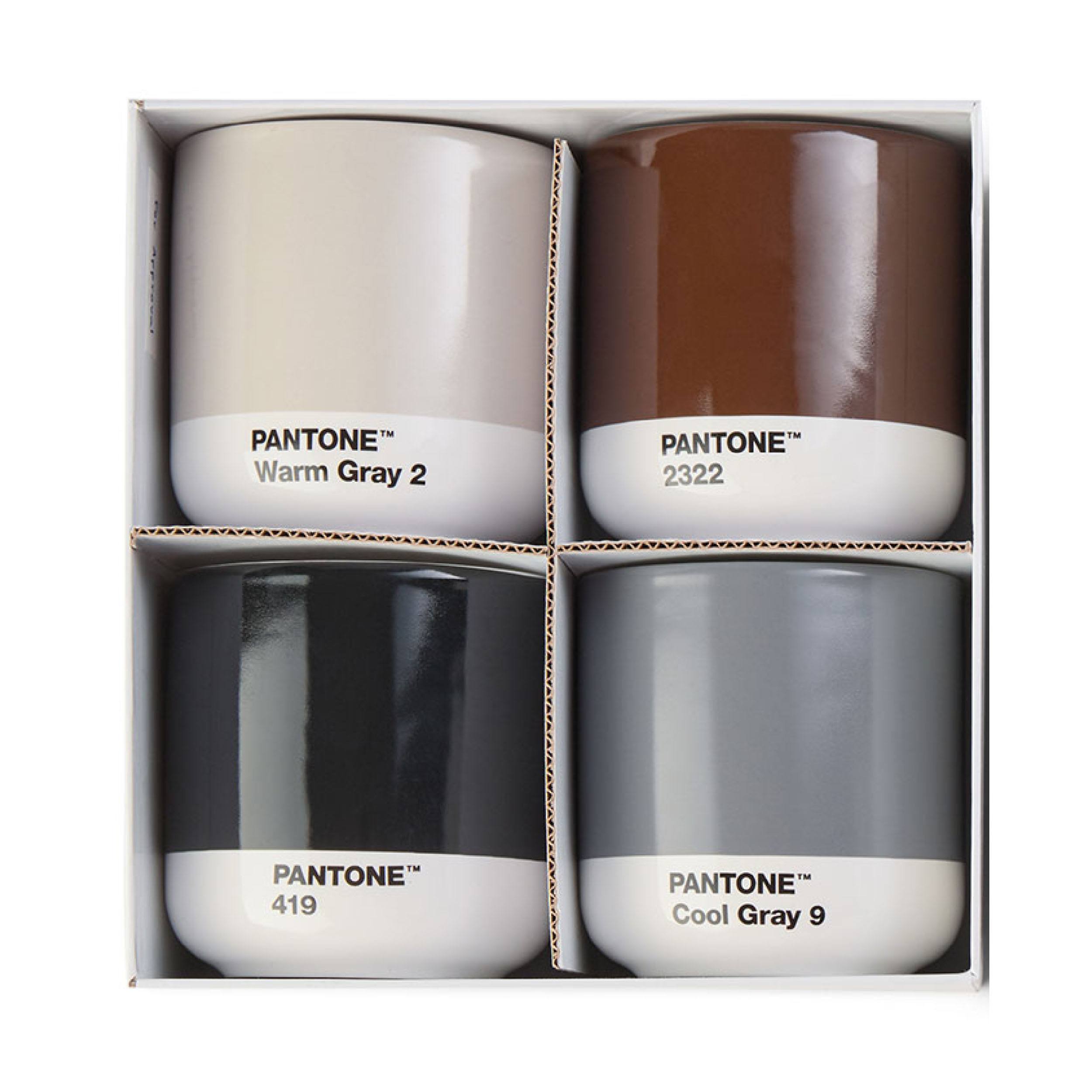 Pantone Cortado Thermobecher 4er-Set  grau